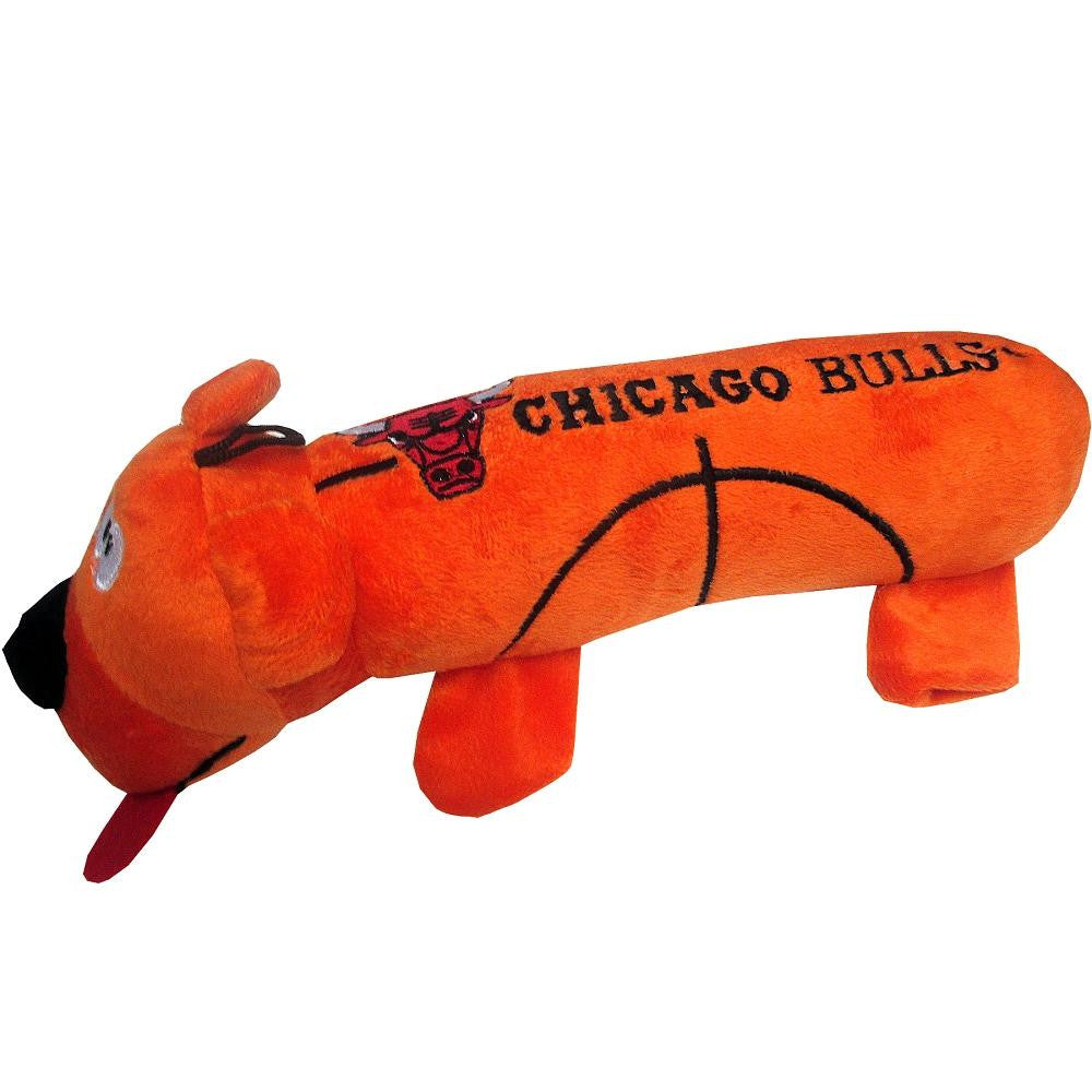 Chicago Bulls Plush Squeaky Dog Tube Toy