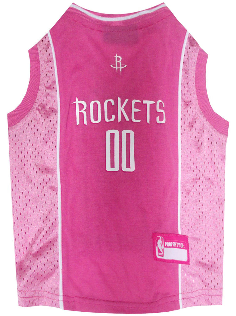 Houston Rockets Pink Dog Jersey Large