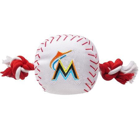 Miami Marlins Nylon Baseball Rope Pet Toy