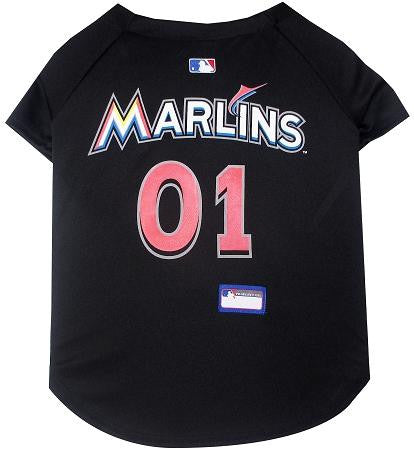 Miami Marlins Baseball Dog Jersey Large