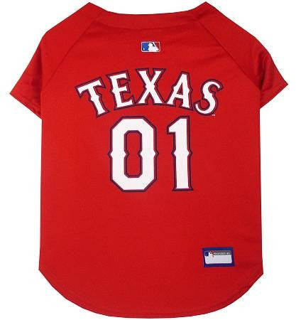 Texas Rangers Baseball Dog Jersey Large