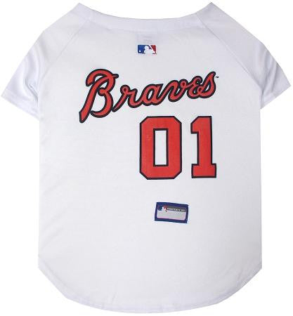 Atlanta Braves Baseball Dog Jersey Large