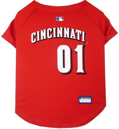 Cincinnati Reds Baseball Dog Jersey Large