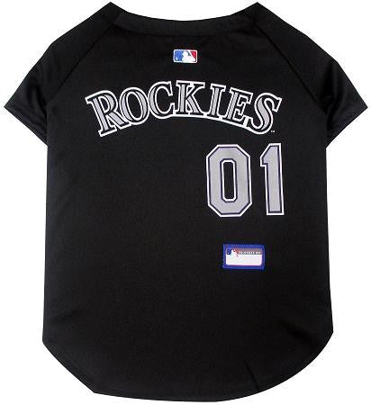 Colorado Rockies Baseball Dog Jersey Large