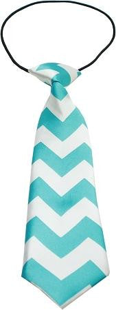 Big Dog Neck Tie Chevron Light Blue