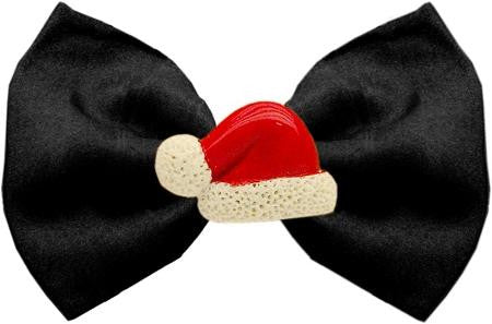 Santa Hat Chipper Black Pet Bow Tie