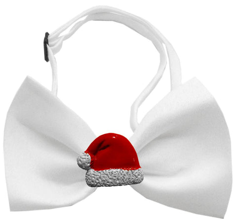 Santa Hat Chipper White Pet Bow Tie