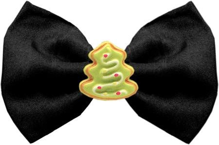 Christmas Tree Chipper Black Pet Bow Tie