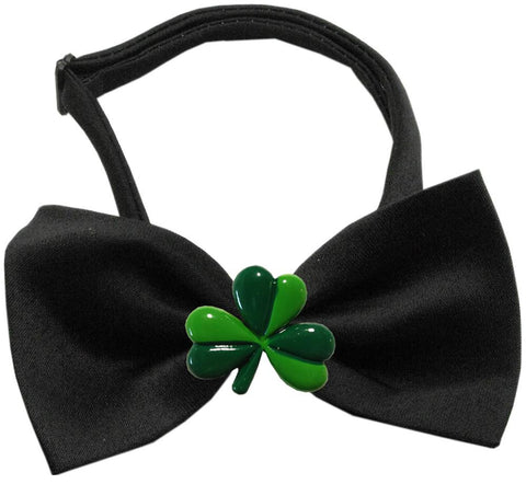 Shamrock Chipper Black Bow Tie