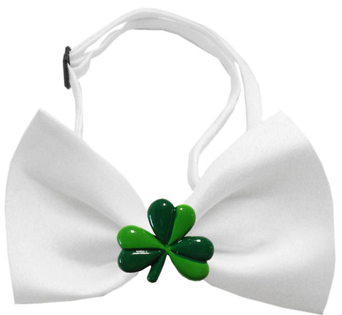 Shamrock Chipper White Bow Tie