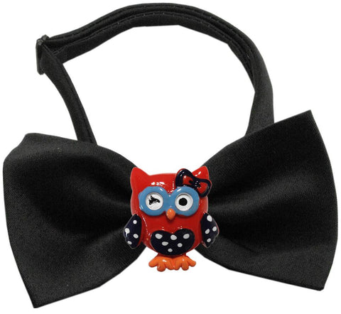 Patriotic Owls Chipper Black Bow Tie