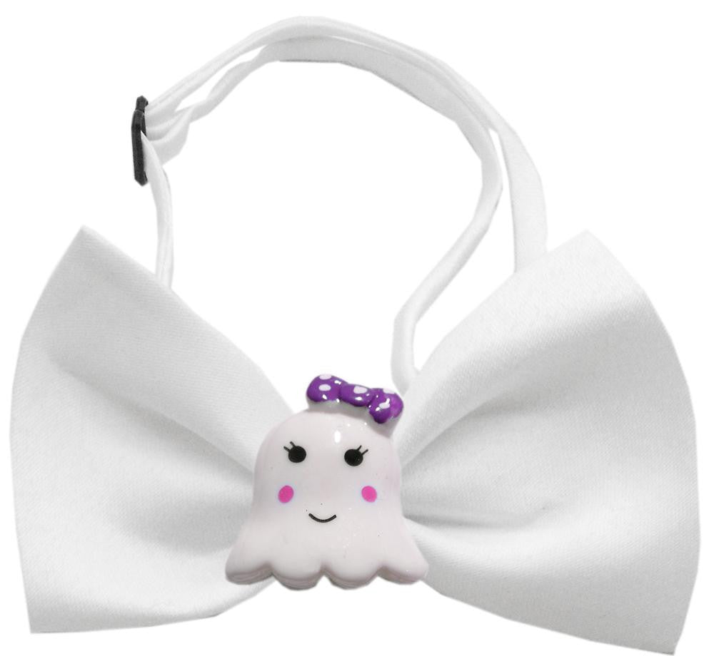 Girly Ghost Chipper White Bow Tie