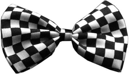 Dog Bow Tie Checkered Black