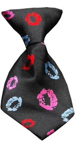 Dog Neck Tie Red Leopard