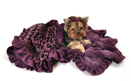 Purple Cheetah Full Size Pet Blanket