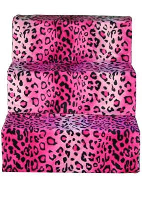 Hot Pink Cheetah Pet Steps