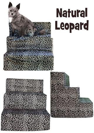 Leopard Velour Pet Steps