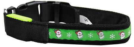 LED Dog Collar Santa Size Medium