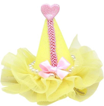 Pretty Party Hat Clip-on Yellow