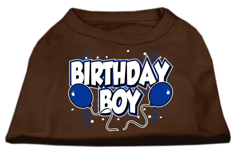 Birthday Boy Screen Print Shirts Brown Sm (10)