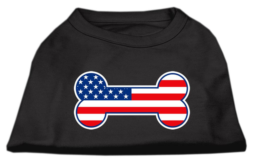 Bone Shaped American Flag Screen Print Shirts  Black XL (16)