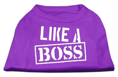 Like a Boss Screen Print Shirt Purple Lg (14)