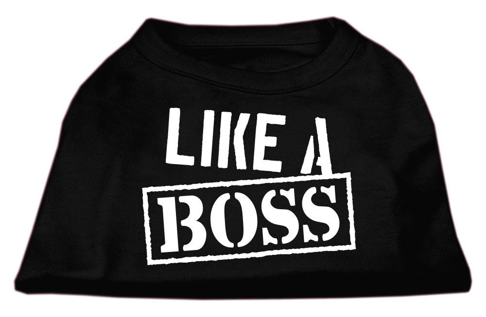 Like a Boss Screen Print Shirt Black Med (12)