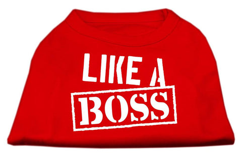 Like a Boss Screen Print Shirt Red XL (16)