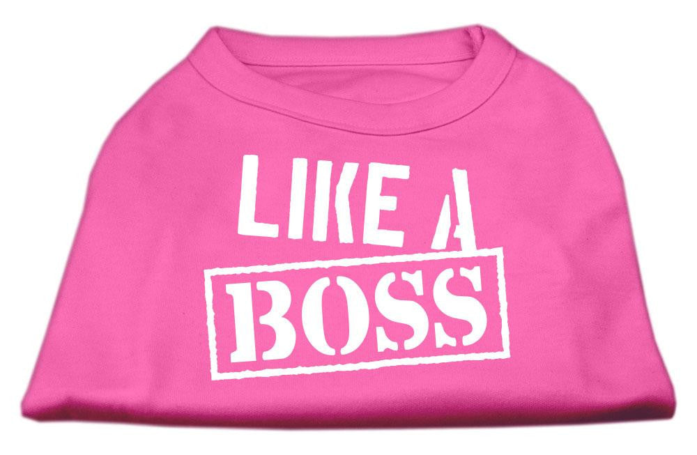 Like a Boss Screen Print Shirt Bright Pink XS (8)