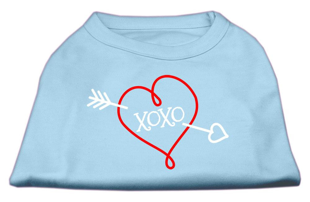 XOXO Screen Print Shirt Baby Blue Lg (14)