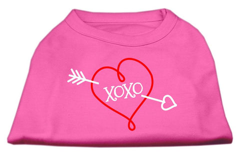 XOXO Screen Print Shirt Bright Pink XS (8)