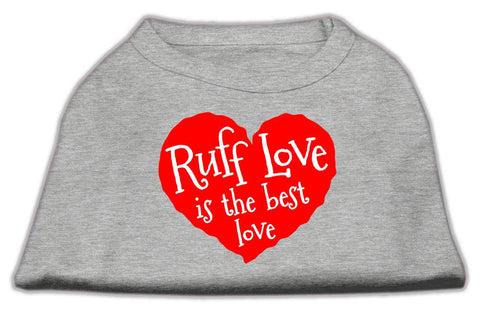 Ruff Love Screen Print Shirt Grey Lg (14)