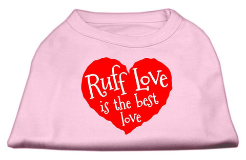 Ruff Love Screen Print Shirt Light Pink Lg (14)