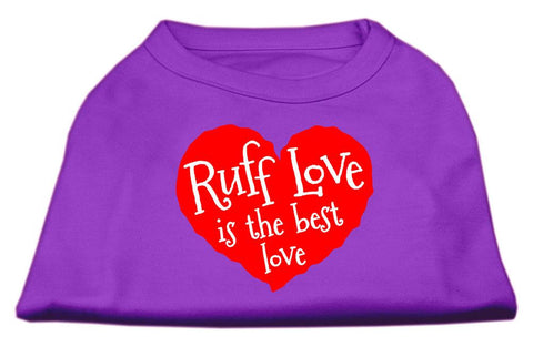 Ruff Love Screen Print Shirt Purple XS (8)