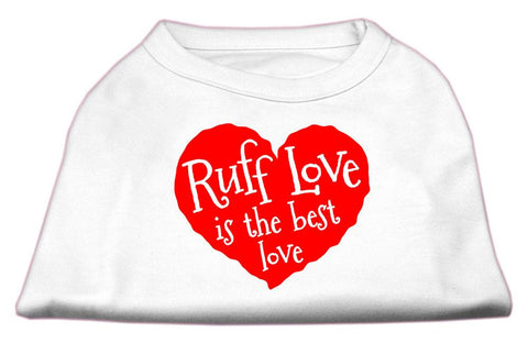 Ruff Love Screen Print Shirt White XS (8)