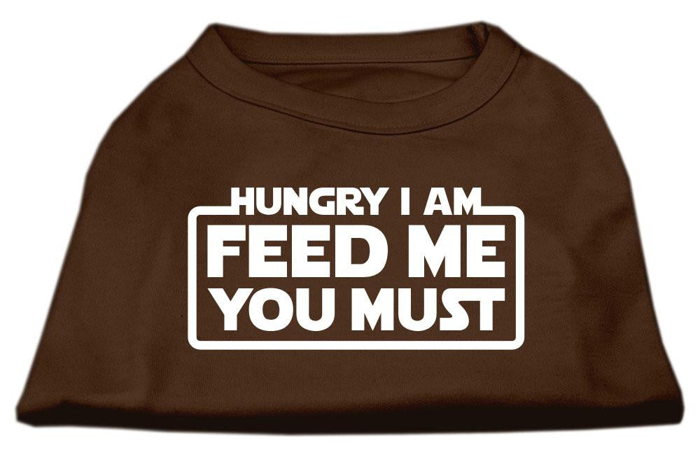 Hungry I Am Screen Print Shirt Brown Lg (14)