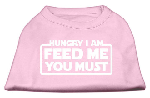 Hungry I am Screen Print Shirt Light Pink Lg (14)