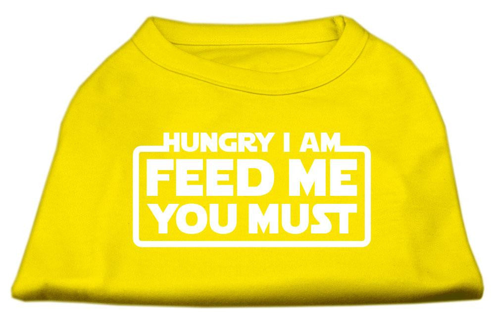 Hungry I Am Screen Print Shirt Yellow Lg (14)