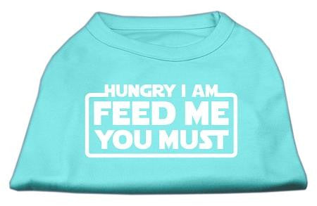 Hungry I am Screen Print Shirt Aqua Med (12)