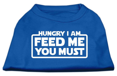 Hungry I Am Screen Print Shirt Blue Sm (10)