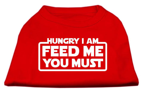 Hungry I am Screen Print Shirt Red Sm (10)