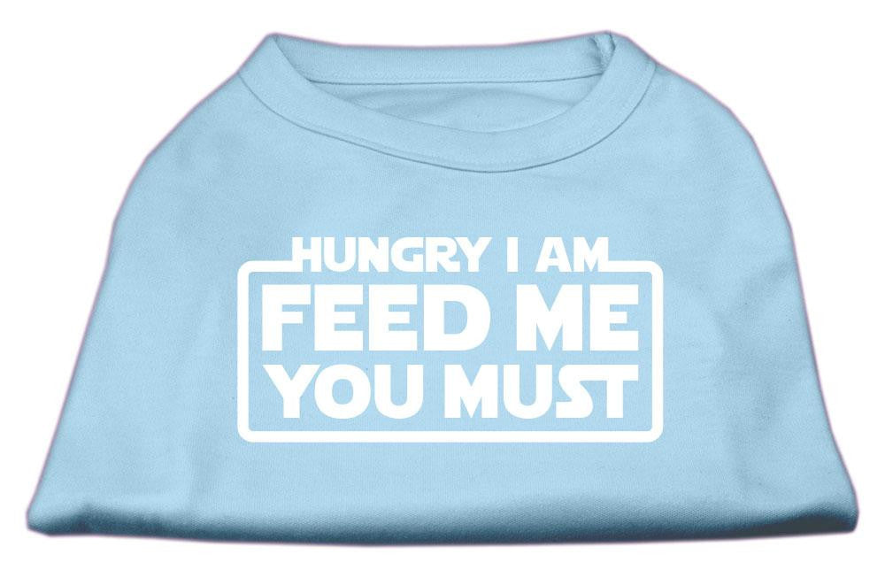 Hungry I am Screen Print Shirt Baby Blue XS (8)