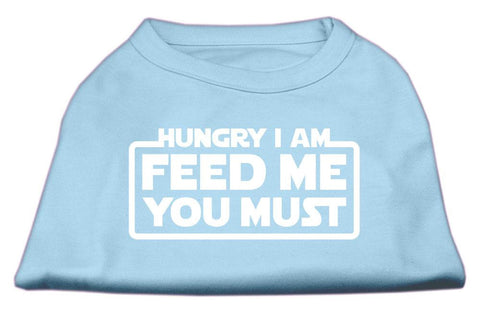 Hungry I am Screen Print Shirt Baby Blue XS (8)