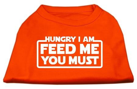 Hungry I Am Screen Print Shirt Orange XS (8)