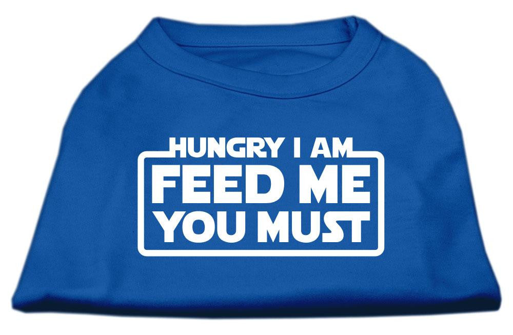 Hungry I Am Screen Print Shirt Blue XXL (18)