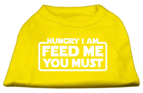 Hungry I Am Screen Print Shirt Yellow XXXL (20)