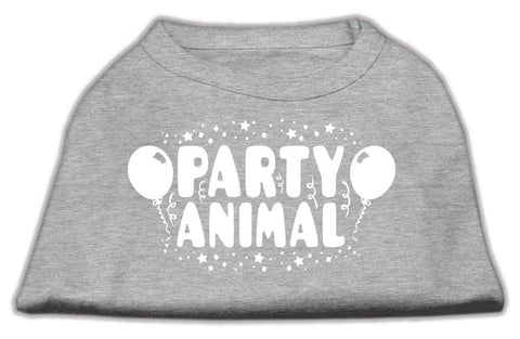 Party Animal Screen Print Shirt Grey Lg (14)