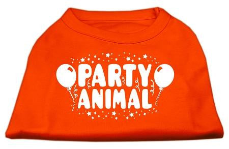 Party Animal Screen Print Shirt Orange Lg (14)