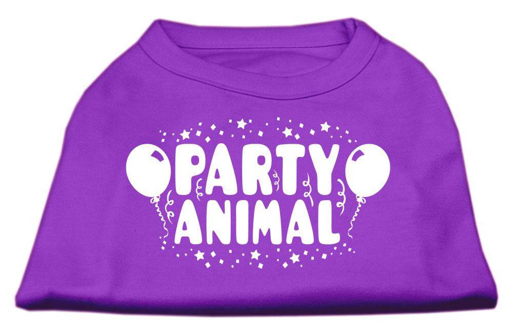 Party Animal Screen Print Shirt Purple Lg (14)