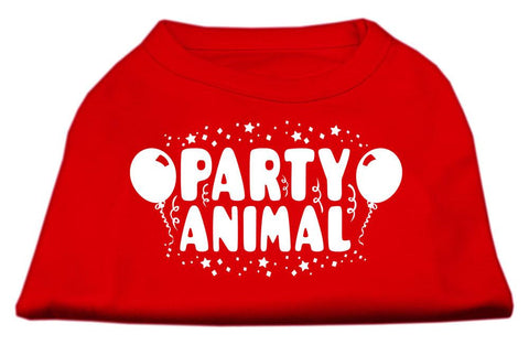 Party Animal Screen Print Shirt Red Lg (14)